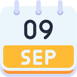 september flat icon