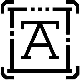 typography line icon
