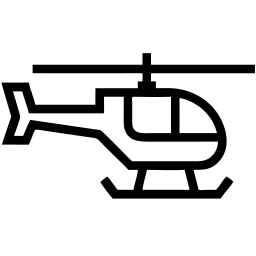 helicopter line icon