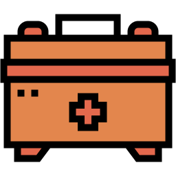 first aid lineal color icon