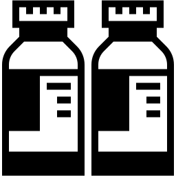 药瓶 双色调 图标