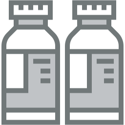 medicine bottles two color icon