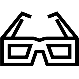 3d glasses line icon