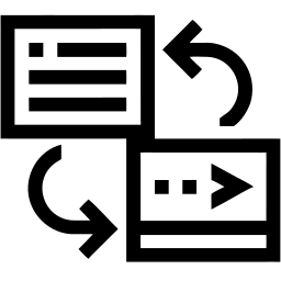 trasferimento dati linea icona