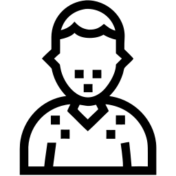 80er Jahre Mann linie Icon