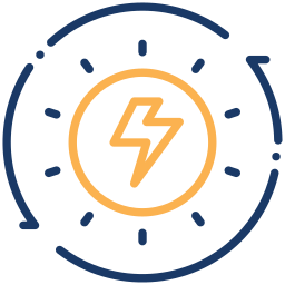 solar energy two-color icon