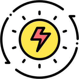 solar energy lineal color icon