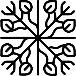 leaf pattern line icon