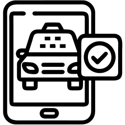 taxi app line icon