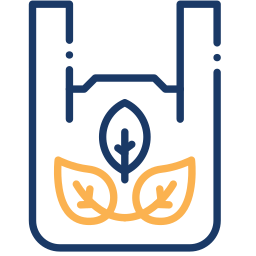 eco bag two-color icon