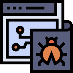 bug report lineal color icon