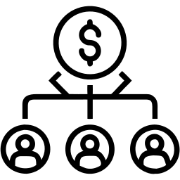 团队预算 线条 图标