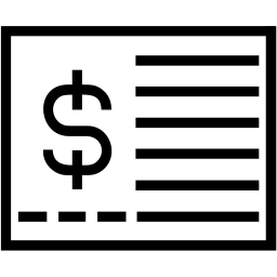 dollar line icon