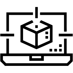 3d modeling line icon