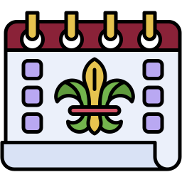 scout calendar lineal color icon