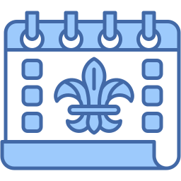 scout calendar two color icon