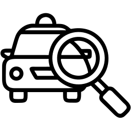 taxi search line icon