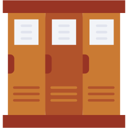 Schulschließfächer flach Icon