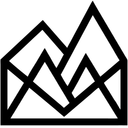 origami landscape line icon