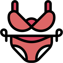 bikini cor linear ícone