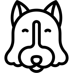 dog face line icon