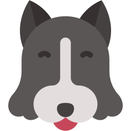 dog face flat icon