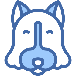 dog face two color icon