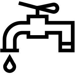 water tap line icon