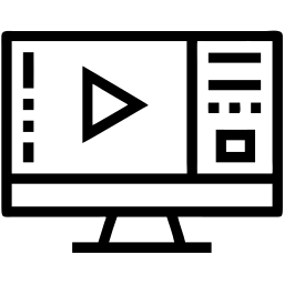 video editor line icon