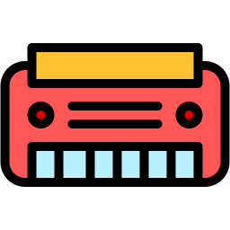 harmonica lineal color icon