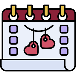 calendario anniversari colore lineare icona