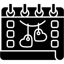 Jahrestag Kalender gefüllt Icon