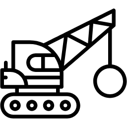 wrecking ball line icon