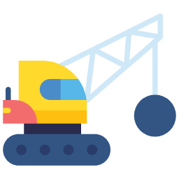 wrecking ball flat icon