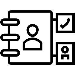 contact book line icon