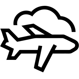 飞机 线条 图标