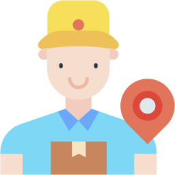 delivery driver flat icon