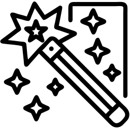 魔杖 线条 图标