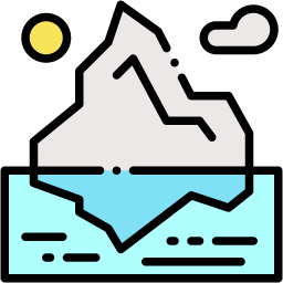 iceberg lineal color icon