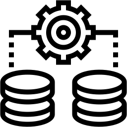 data processing line icon
