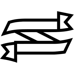ribbon banner line icon