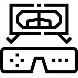 vr headset line icon