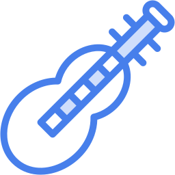 acoustic guitar two color icon