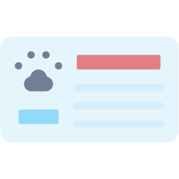 pet id flat icon