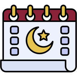 ramadan calendar lineal color icon