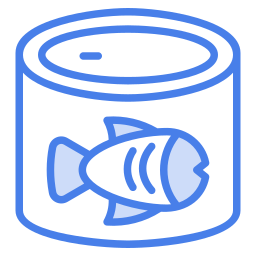 canned fish two color icon