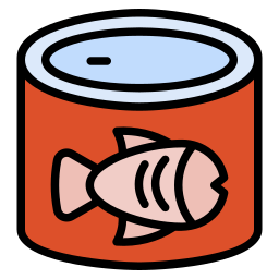 canned fish lineal color icon