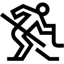 skiing line icon