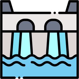 dam lineal-color icon