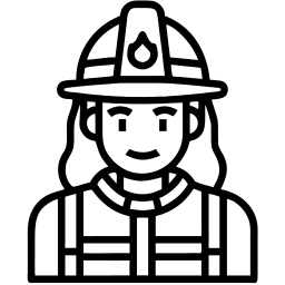 firefighter line icon